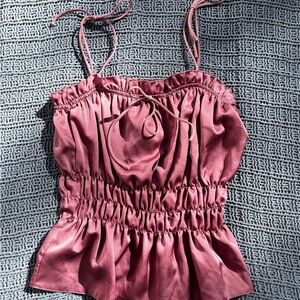 Boohoo Mauve Ruched Camisole